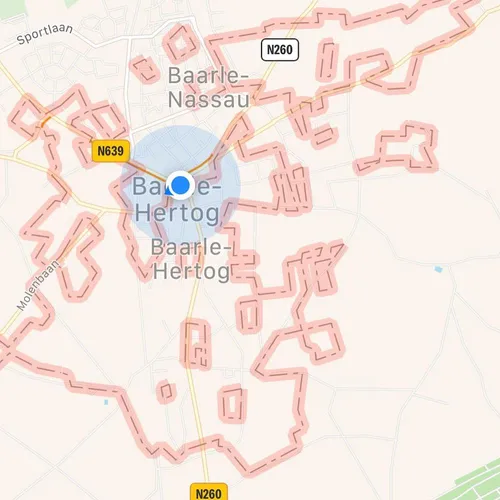 Map of the Belgian exclaves and Dutch enclaves around Baarle-Hertog and Baarle-Nassau.